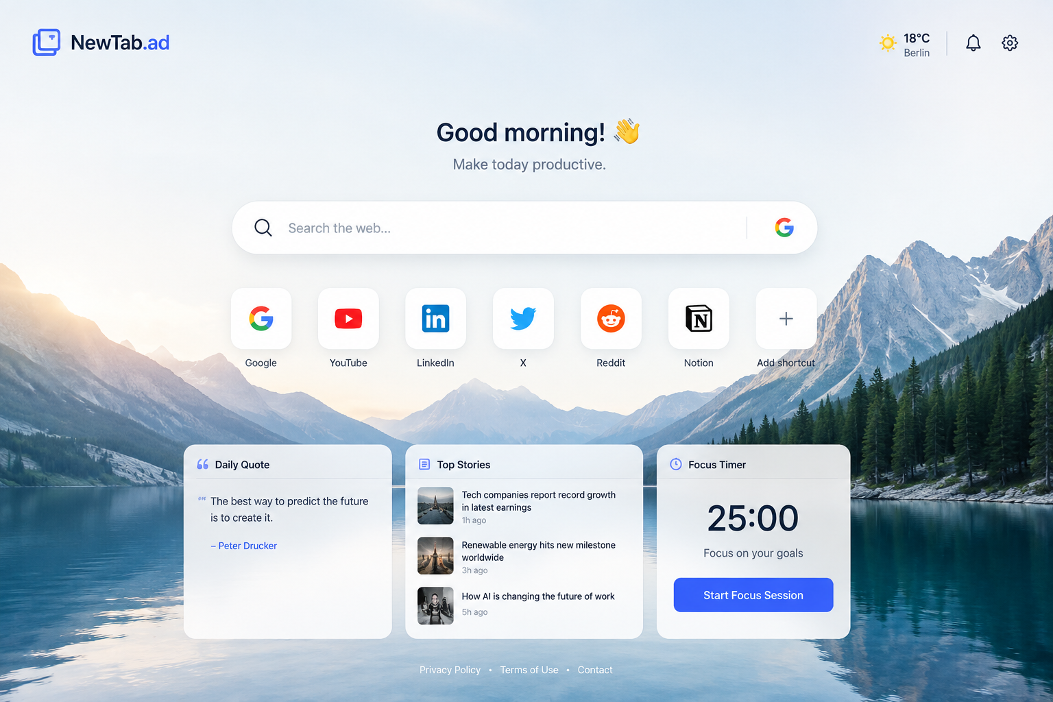 NewTab.ad extension preview
